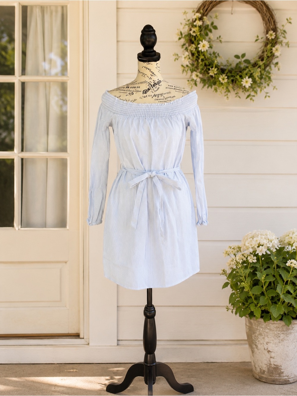Express Off-Shoulder White Mini Dress